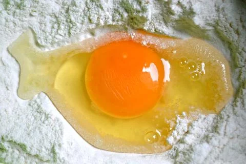 Egg and wheat flour Stock Photos