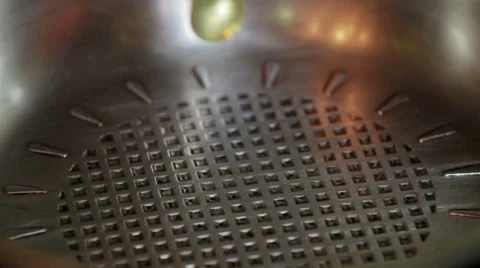 Egg being dropped in and frying on hot iron grill 스톡 동영상 62399014