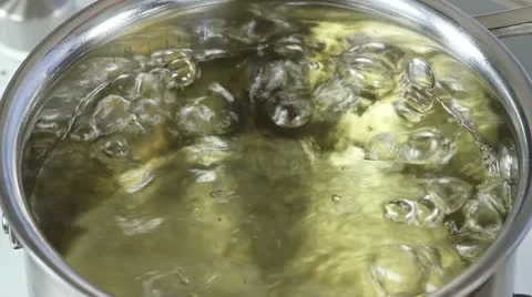 An egg being poached Stock Footage 24671564