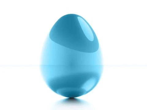 Egg blue isolated on white background Stock Illustration