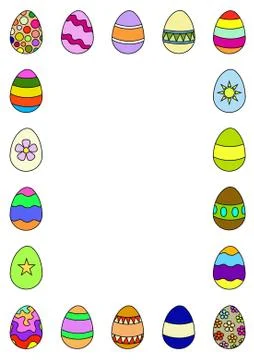 Egg border Stock Illustration