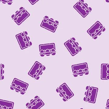 Egg box chicken glyph seamless pattern Stock Illustration