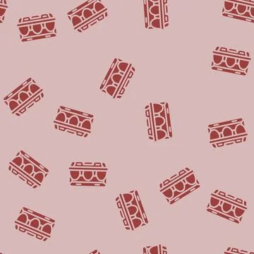 Egg box chicken glyph vector seamless pattern Stock Illustration