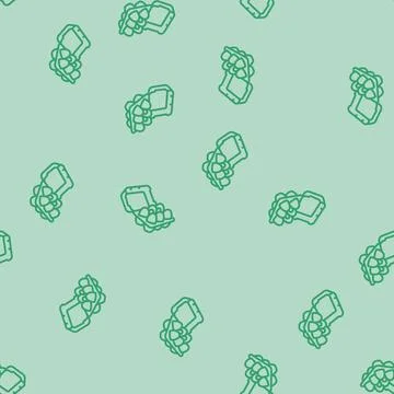 Egg box hen line seamless pattern イラスト素材