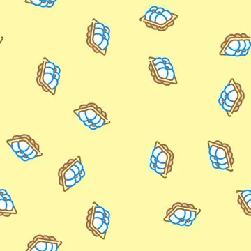 Egg box hen vector seamless pattern Stock Illustration