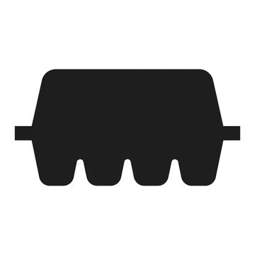 Egg box icon, simple style Stock Illustration