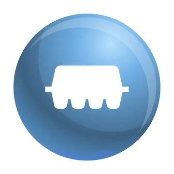 Egg box icon, simple style Stock Illustration