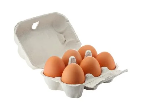 Egg box isolated with clipping path Stock Photos