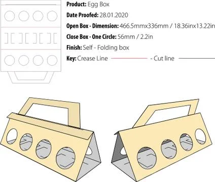 Egg Box Packaging template die cut vector-eps Stock-Illustration