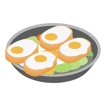 Egg bread icon isometric vector. Fresh delicious gyeran bbang Ilustración de archivo