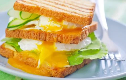 Egg with bread Stock Photos