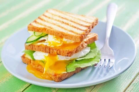 Egg with bread Stock Photos