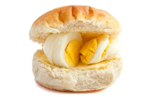 Egg on bread Stock Photos