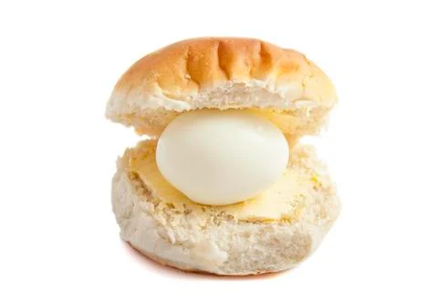 Egg on bread Stock Photos
