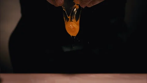 Egg Breaking by Hands into the Flour Video stock 254934623