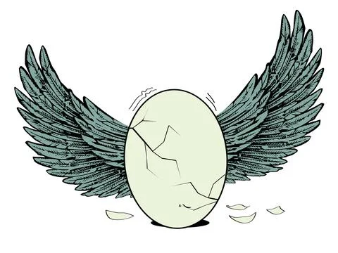 Egg breaking Stock Illustration