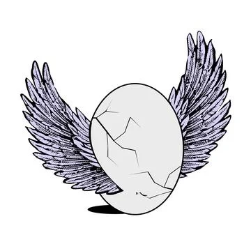 Egg breaking Stock Illustration