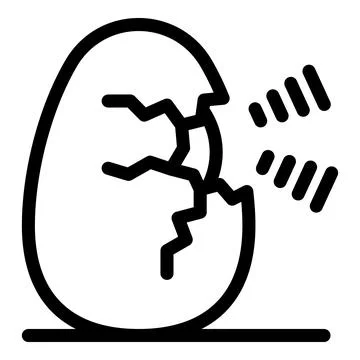 Egg breaking open releasing light beams icon 스톡 일러스트