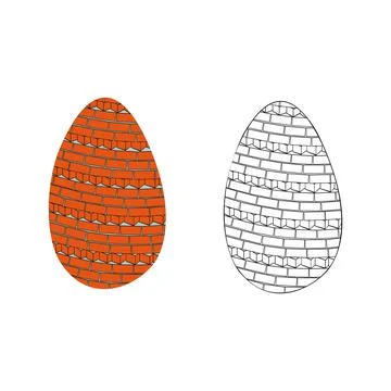 Egg bricks coloring Иллюстрация