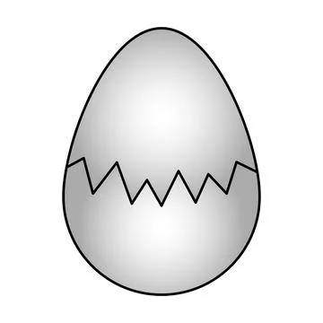 The egg is broken. Colored vector illustration. Stock Illustration
