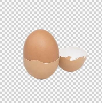 An egg with a broken double shell Stock Photos