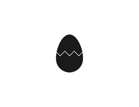 Egg, broken egg icon. Vector illustration. Stock Illustration