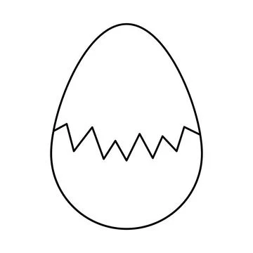 The egg is broken. Sketch. Vector illustration. Stock Illustration