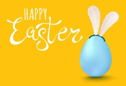 Egg with bunny ears Stock Illustration