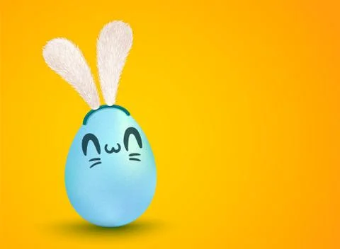 Egg with bunny ears Illustrazione stock