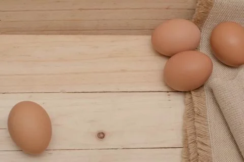 Egg on a burlap sack Stock Photos