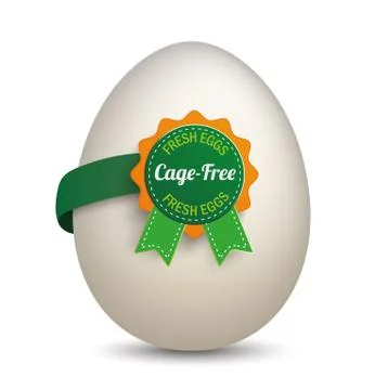 Egg Cage-Free Label Stock Illustration