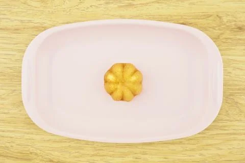 Egg cake as flower Stock Photos