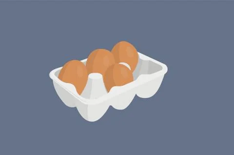 Egg Carton with Eggs Illustrazione stock