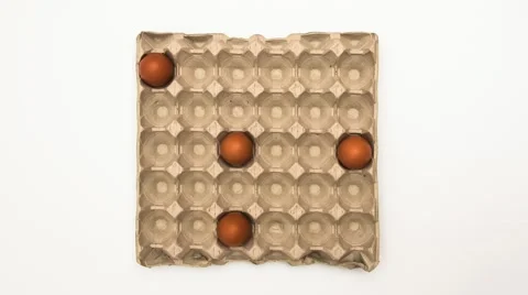 Egg carton filled with eggs Stock Footage 46083312