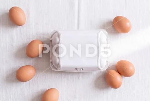 Egg carton packaging mockup PSD-Vorlage