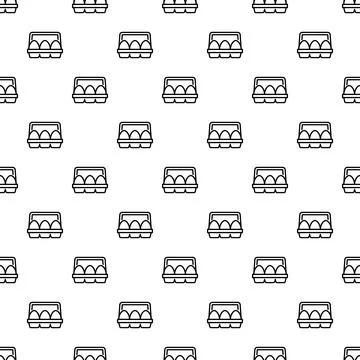 Egg carton pattern seamless icon background Stock Illustration