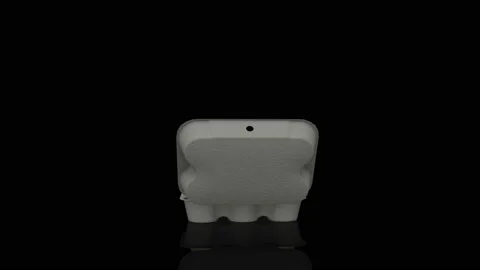 Egg Carton turns on itself Stock Footage 238551353