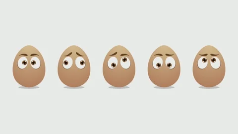 Egg Cartoons Stock Footage 125853606