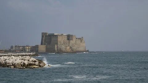 Egg Castle, Naples, Italy Stock Footage