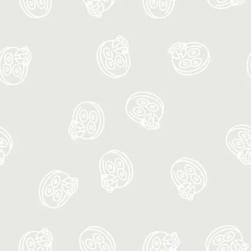 Egg cell preparation line seamless pattern Stock Illustration
