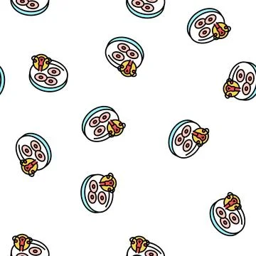 Egg cell preparation vector seamless pattern イラスト素材