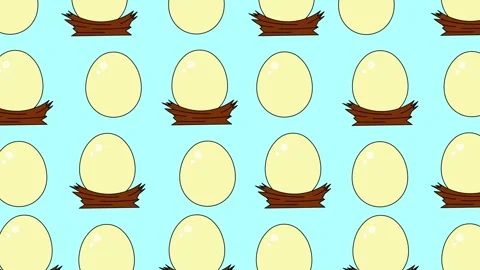 Egg-cellent Easter Pattern - A Seamless Design for Festive Celebrations. Stock Footage 320150894