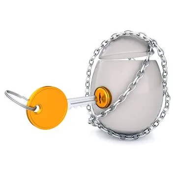Egg chain key Stock Illustration