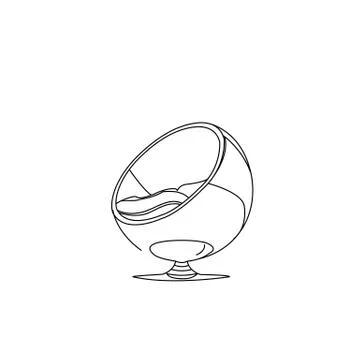 Egg chair Stock Illustration