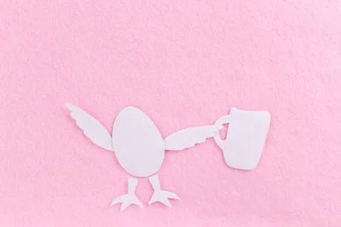 Egg character with a drink Stock Photos
