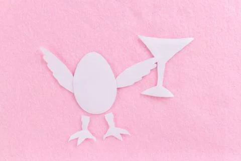 Egg character with a drink Stock Photos
