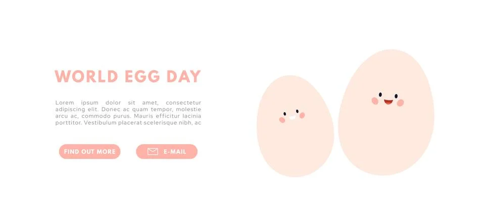 Egg character for easter or eggs day. Cute cartoon funny person. Vector isola Stock Illustration