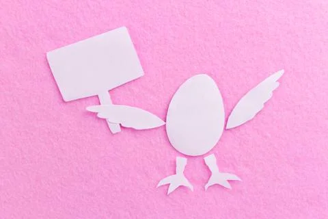 Egg character protest against something Stock Photos