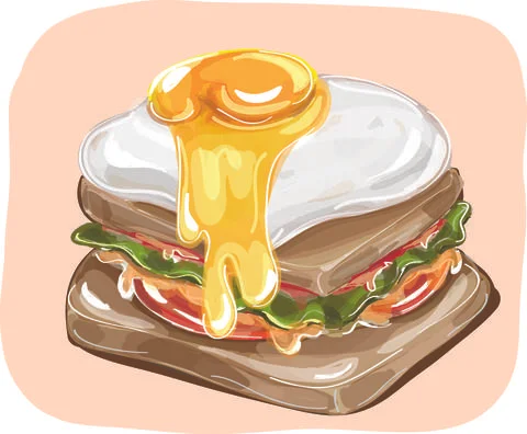 Egg cheese sandwich 스톡 일러스트