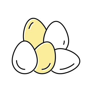 Egg chicken color icon vector illustration Illustrazione stock